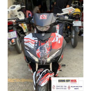 Tem trùm exciter 155 đỏ đen SAMURAI