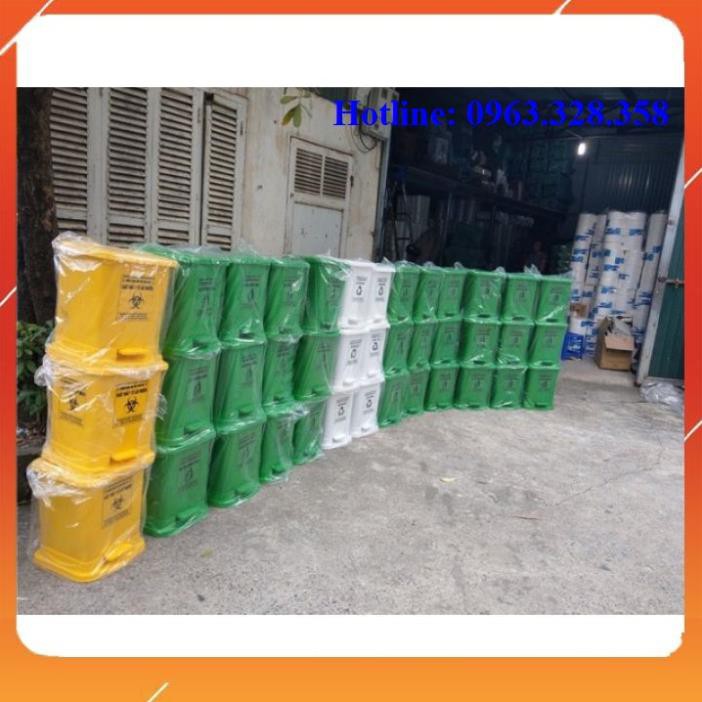 [chính hãng] Thùng Rác Y Tế 30 Lít Có Đạp Chân, nhựa HDPE nguyên chất [thiet bi y te]