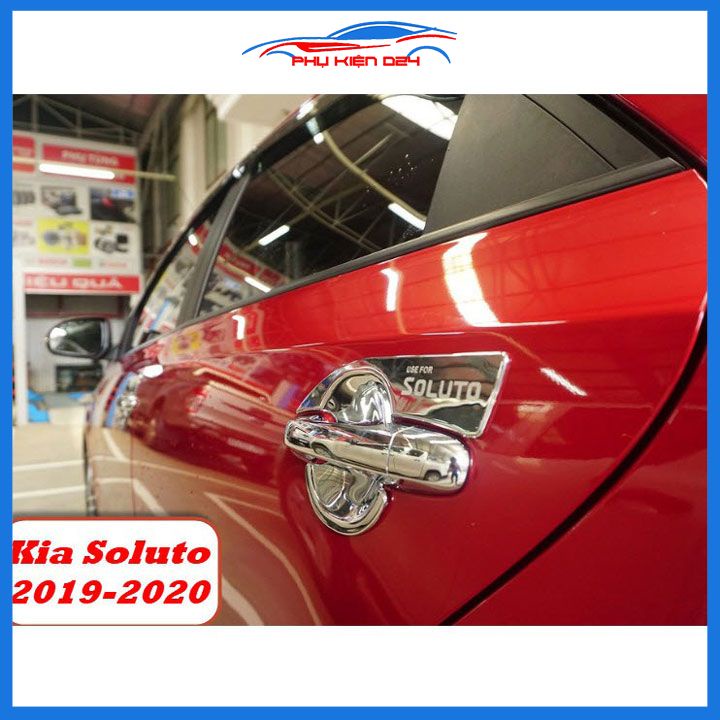 Ốp tay nắm hõm cửa Soluto 2019-2020-2021-2022-2023 mạ crom/vân cacbon chống trầy bảo vệ xe