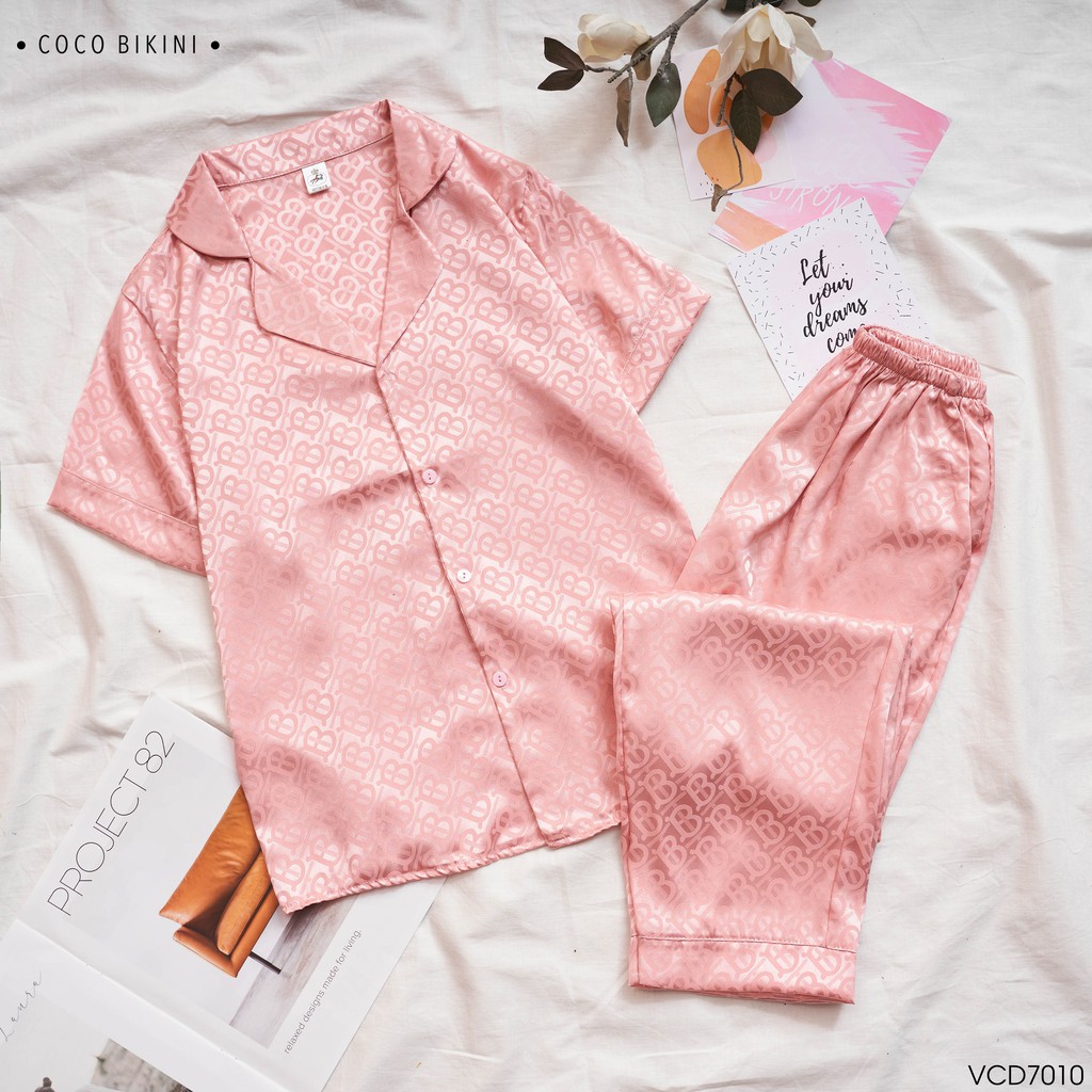 𝑪𝑶𝑪𝑶 𝑩𝑰𝑲𝑰𝑵𝑰 Bộ Đồ Ngủ - Đồ Mặc Nhà Lụa Gấm ( VCD7010 ) | BigBuy360 - bigbuy360.vn