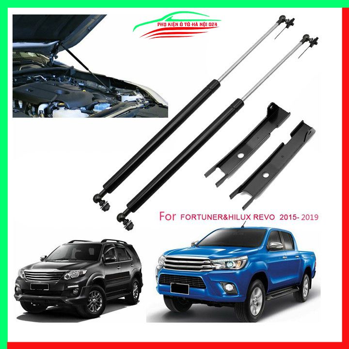 Bộ ty thủy lực ben hơi chống nắp capo Fortuner 2017-2022 tự động kèm phụ kiện lắp