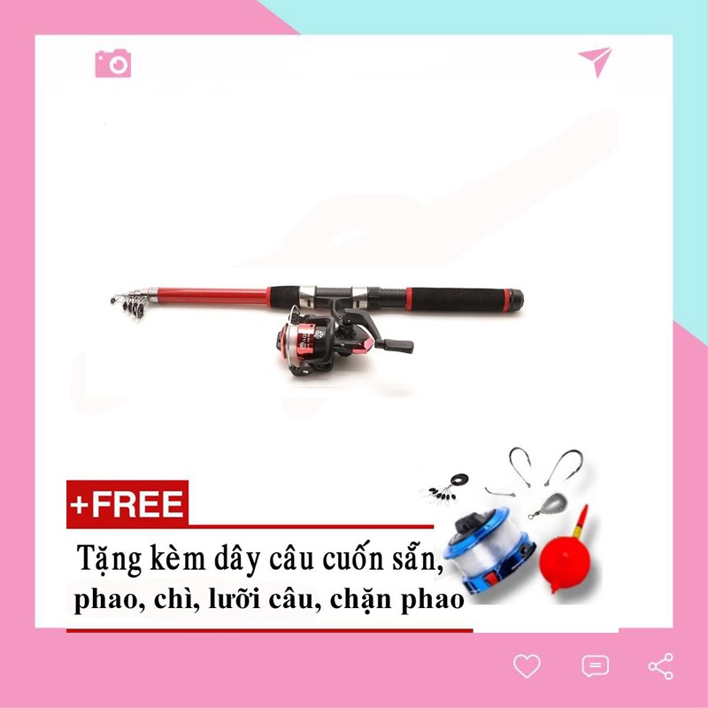 Cần Câu Cá Cacbon Full Phụ Kiện 2m4 CC24