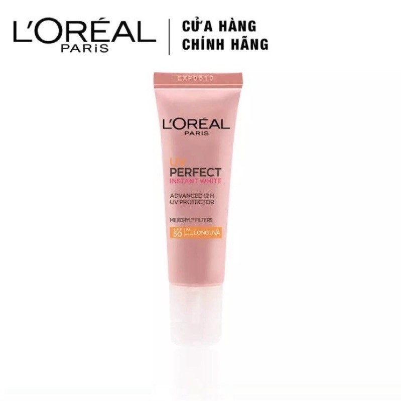 Kem chống nắng Loreal (L'Oreal) Paris UV Perfect trắng sáng tức thì 15ml