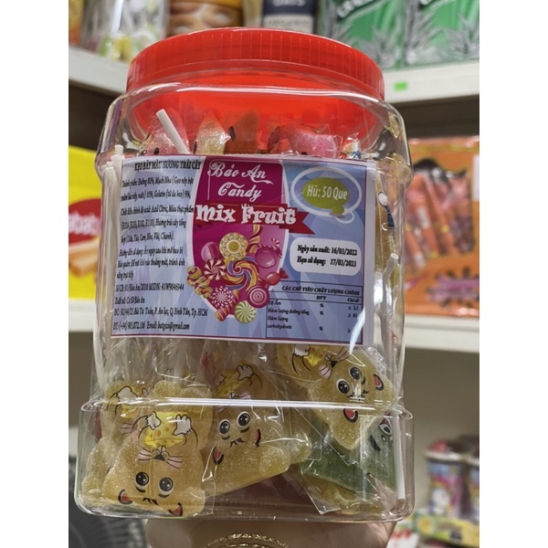 Kẹo dẻo que hình thú hủ 50que