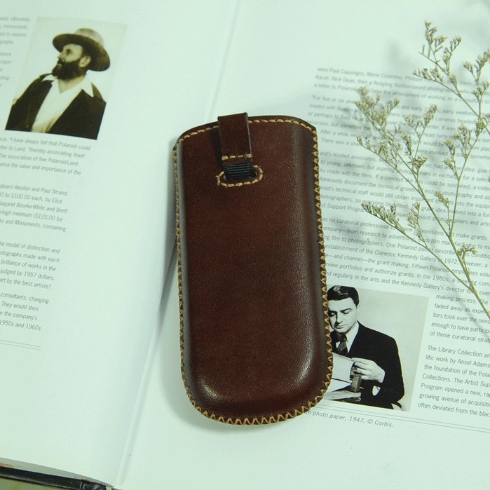 Bao da điện thoại Nokia 6700, 8800, 8910,... - Da bò nhập khẩu - Đồ da Handmade Mino Crafts VI310
