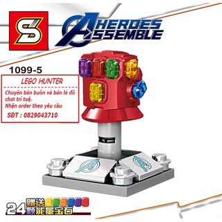 Lego Marvel Infinity Gaunlet Full Gem - Găng tay vô cực tập hợp đủ 6 loại đá vô cực bonus thêm 18 viên SY 1099-5