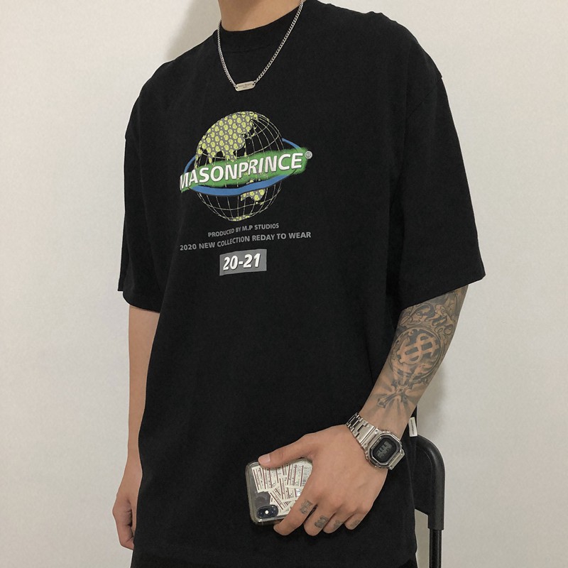 Vòng cổ thép titan mặt vuông khắc chữ phong cách hiphop