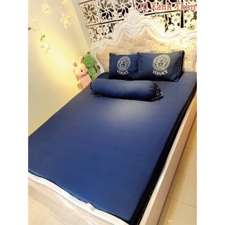 Set ga gối đũi cotton trơn 1 màu tặng kèm vỏ gối ôm