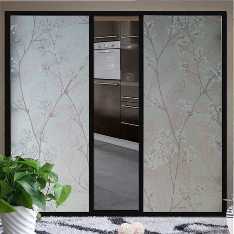 5m Giấy Dán Kính Họa Tiết  hoa lá hồng không cần keo | BigBuy360 - bigbuy360.vn