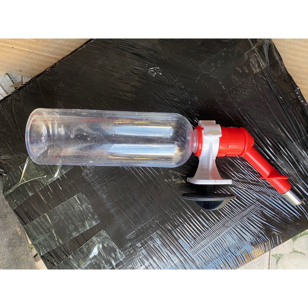 (Bộ Vòi kèm Bình) Bình uống nước tự động treo chuồng thú cưng (loại Vòi ABS + bình lớn 500ml)