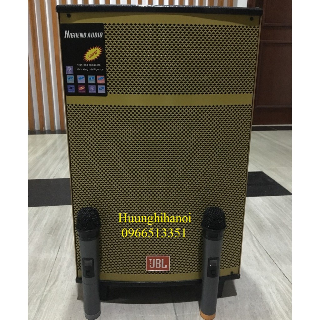 Loa karaoke gia đình hát cực hay, loa di động giá rẻ JBL 1204 kèm 2 micro không dây, công suất lớn, hát hay và bền