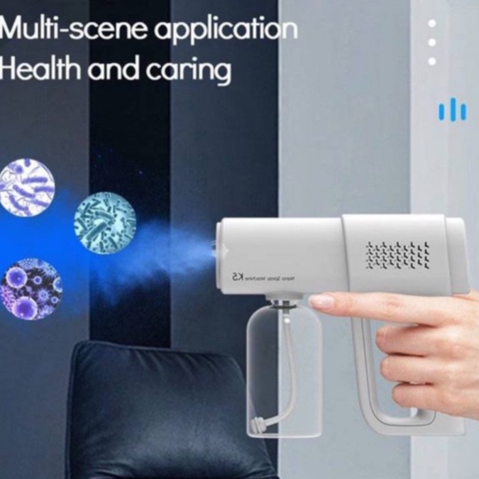 Súng Phun Khử Khuẩn Nano K5, Máy Xịt Khử Khuẩn Cầm Tay Thế Hệ Mới Hàng Chuẩn In Laser 8 Mắt[HÀNG CAO CẤP]