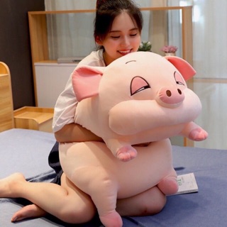 |XẢ KHO| Gấu bông heo mắt hí, heo mắt lim dim, heo bông phê cần size bự 80cm