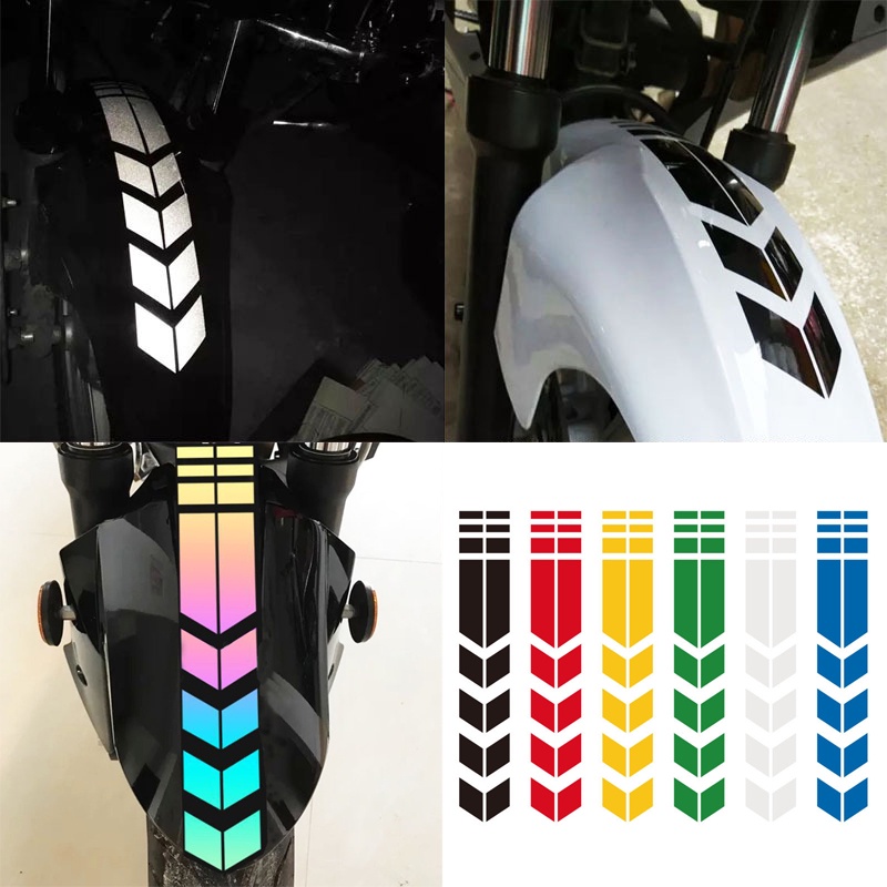 FENDER (Hàng Có Sẵn) Hình Dán Phản Quang Mũi Tên Kẻ Sọc Chống Thấm Nước Chống Dầu Thông Dụng Cho Xe Máy