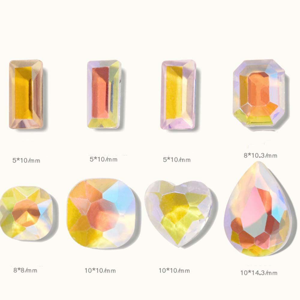 Móng Tay Giả Hình Trái Tim Bản Đồ Đại Dương|Phụ Kiện Trang Trí Móng Tay 3D Màu Sắc Xinh Xắn