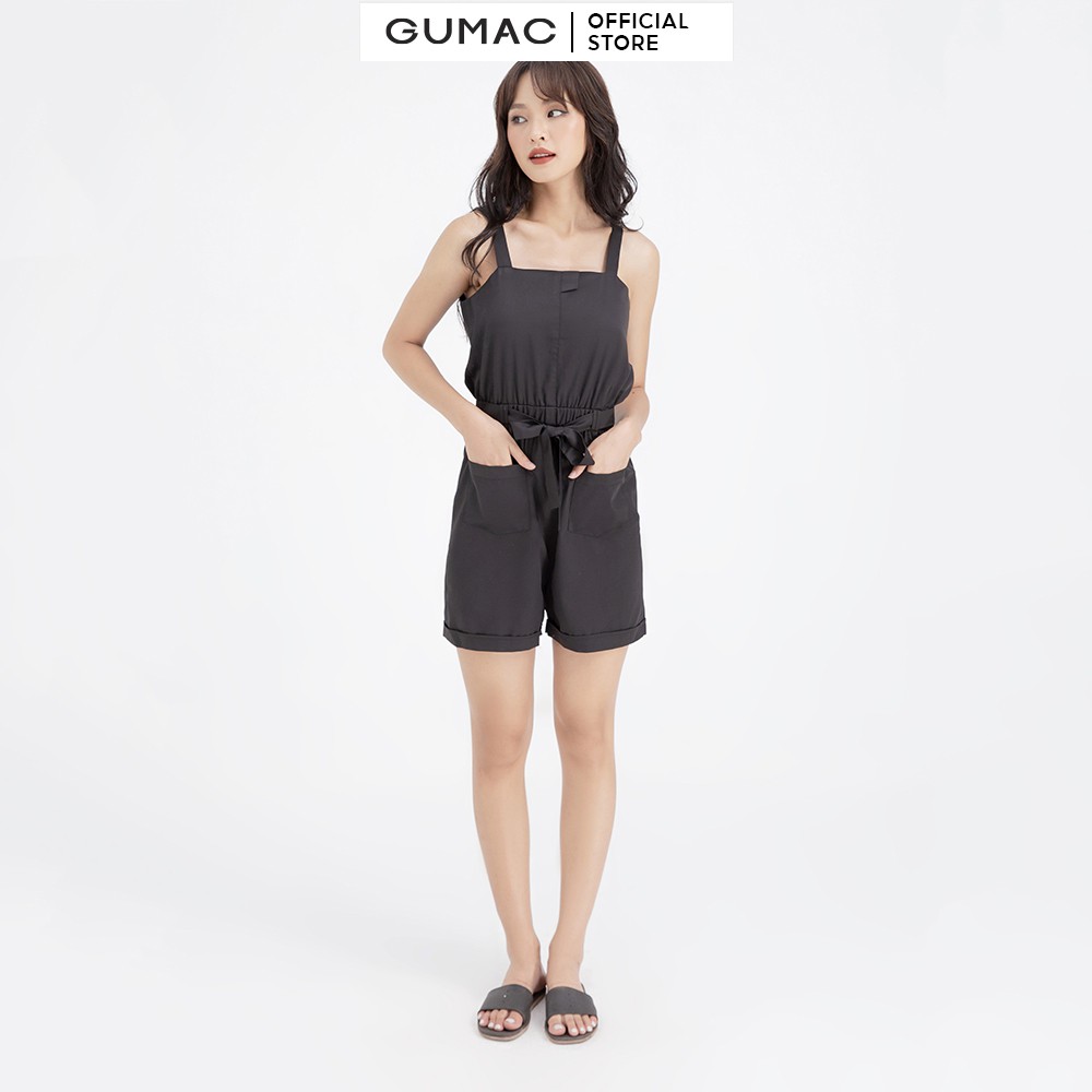 [Mã WABRG208 giảm 10% tối đa 50k đơn từ 250k] Jumpsuit 2 dây eo chun GUMAC DB697 | BigBuy360 - bigbuy360.vn