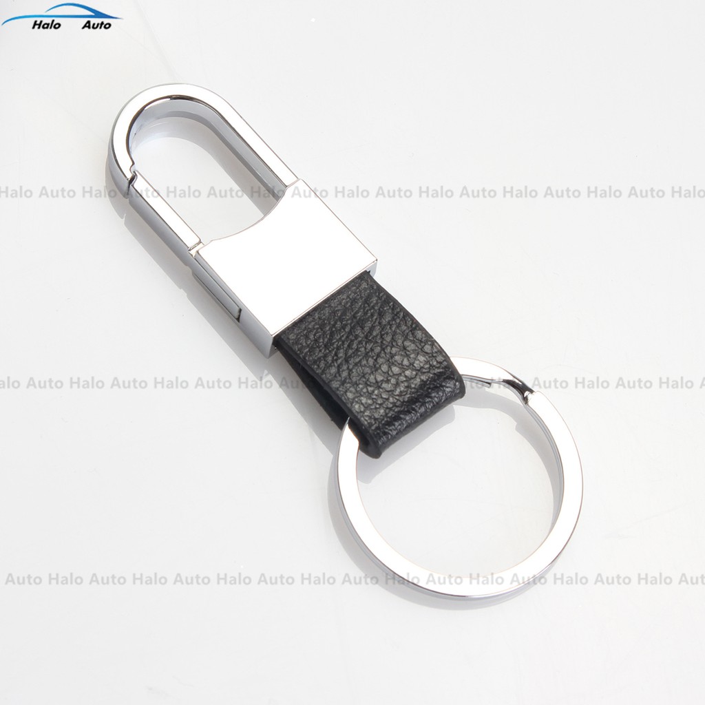 Móc khóa từ hợp kim kẽm phối dây da thời trang