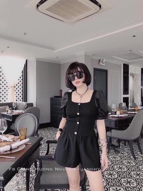 Áo len 4 cúc tay bồng mã 406