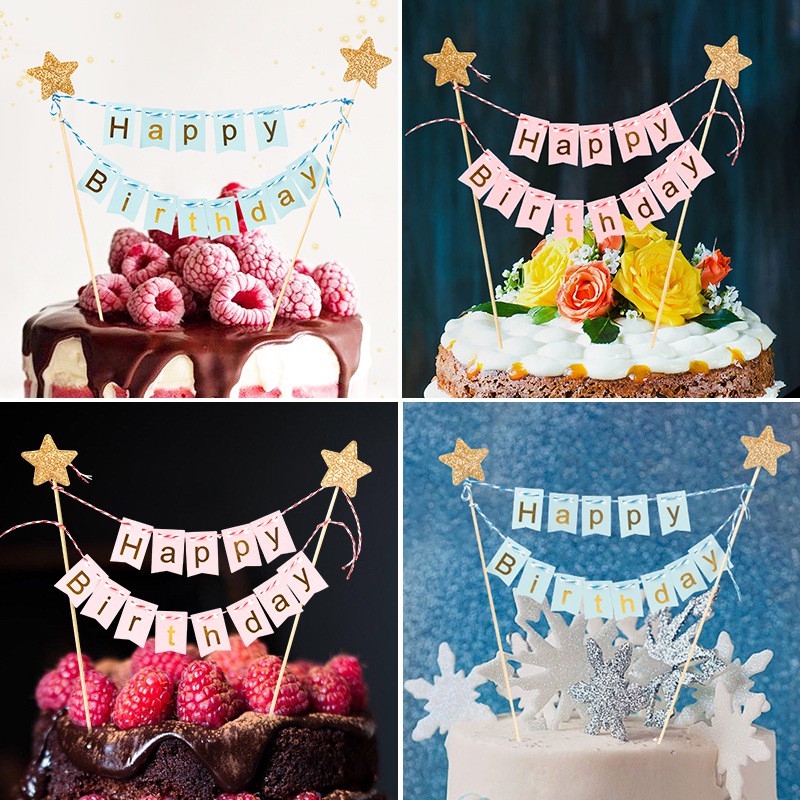 Que Trang Trí Bánh Kem Chữ Happy Birthday