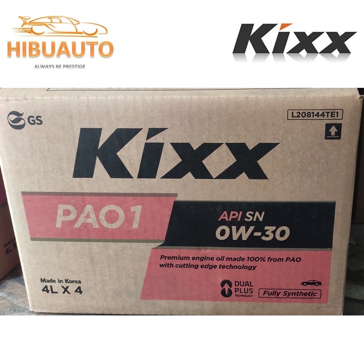 Nhớt KIXX Pao1 API SN 0W-40 4L  | Dành Cho Xe Ô Tô Cao Cấp