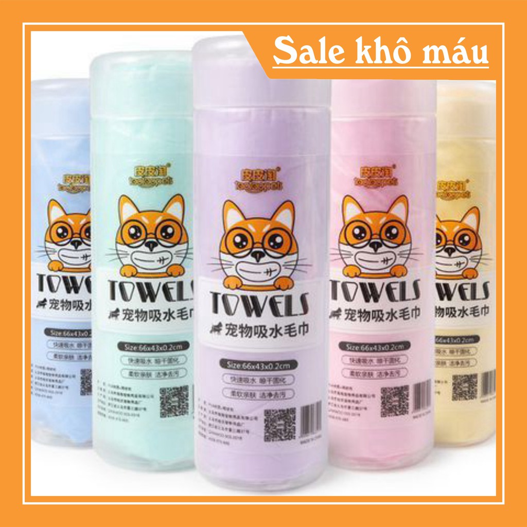 [FLASH SALE]  Phụ kiện chó mèo Khăn siêu thấm cho chó mèo