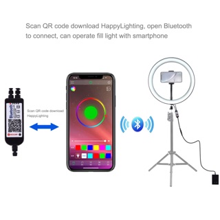 Đèn live stream kích thước 16 cm,3 chế độ