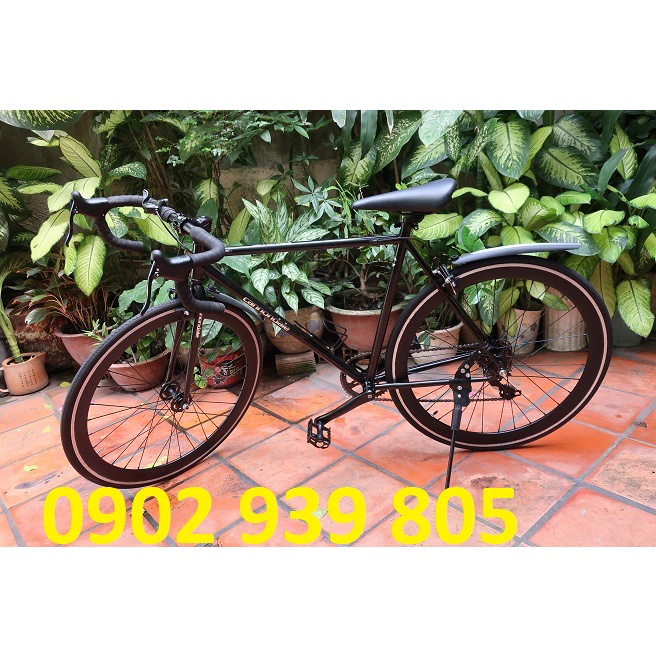 Xe đạp 700C tay lái cong khung sườn FIX GEAR