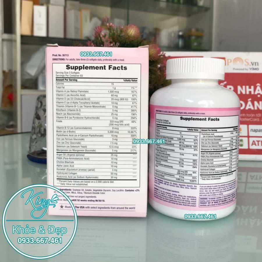 Viên Uống Hair Skin Nails Nature's Bounty 250 Viên | BigBuy360 - bigbuy360.vn