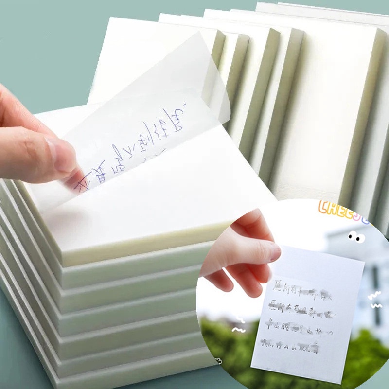 Tập Giấy Ghi Chú Dạ Quang Trong Suốt Chống Nước Tiện Dụng