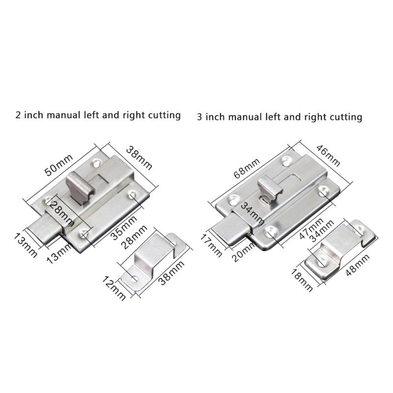 Bộ chốt cửa lò xo kèm 6 đinh gắn bằng thép không gỉ tiện lợi