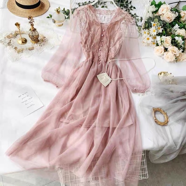 Đầm công chúa tay voan