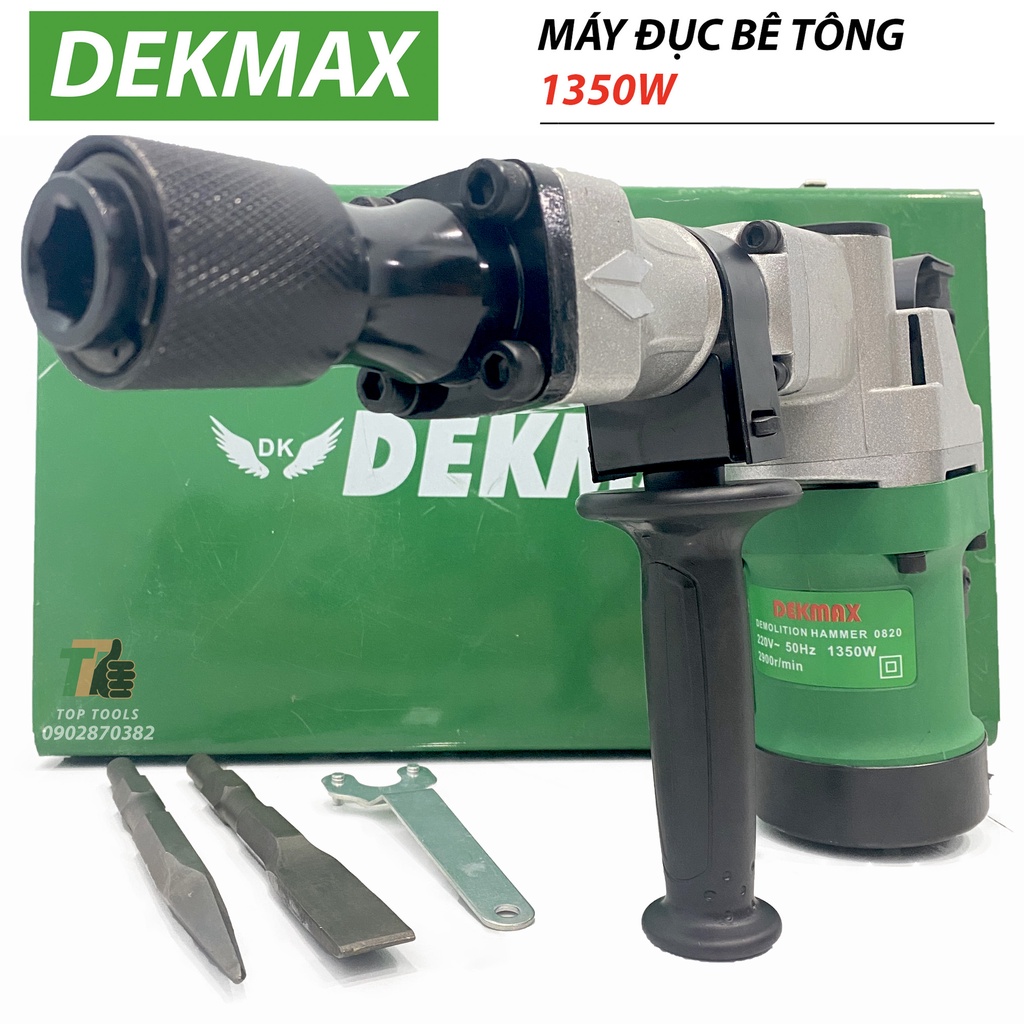 Máy đục bê tông, Máy đục bê tông Dekmaxx, 1350W, tặng 2 mũi khoan bê tông cao cấp