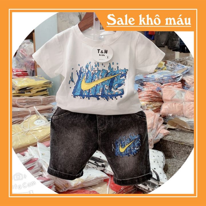 ✌COMBO Quần Áo Trẻ Em Nam✌ Quần bò dày dặn Áo cottong thoáng mát thời trang - In ấn công nghệ cao