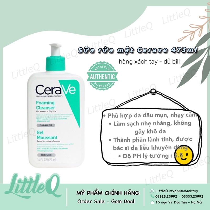 SỮA RỬA MẶT CERAVE  bản Pháp