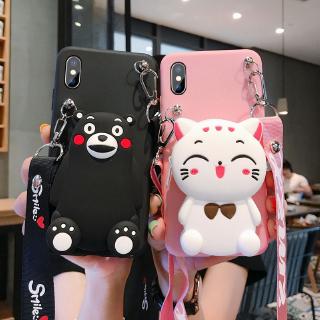 Ốp điện thoại kiểu ví hình gấu mèo cho Oppo A53 2020 A15 A15S F1s A59 a91 reno 2z 2f a31 a5 a9 2020 A39 A3S A5S F5 F7 F9 F11 pro A71 A83 A37 Reno Realme 3