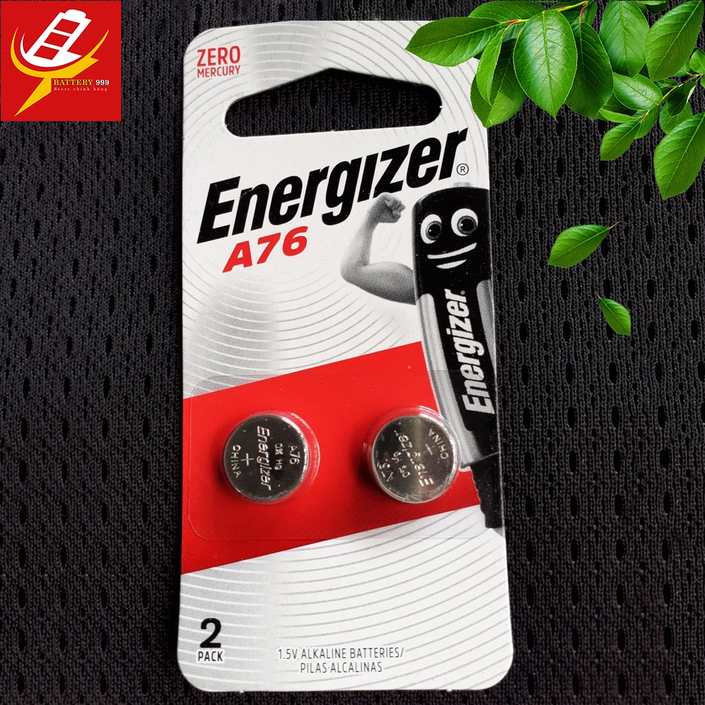 Pin A76 LR44 Energizer Alkaline 1,5V chính hãng (vỉ 2 viên)