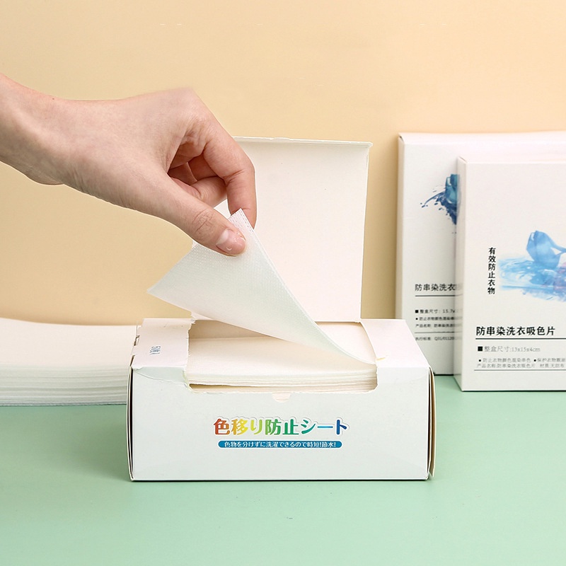 Set 20 giấy thấm hút Houseeker tránh loang màu quần áo tiện dụng