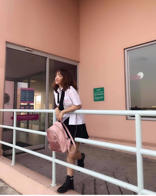 Balo Hồng bling bling có sẵn