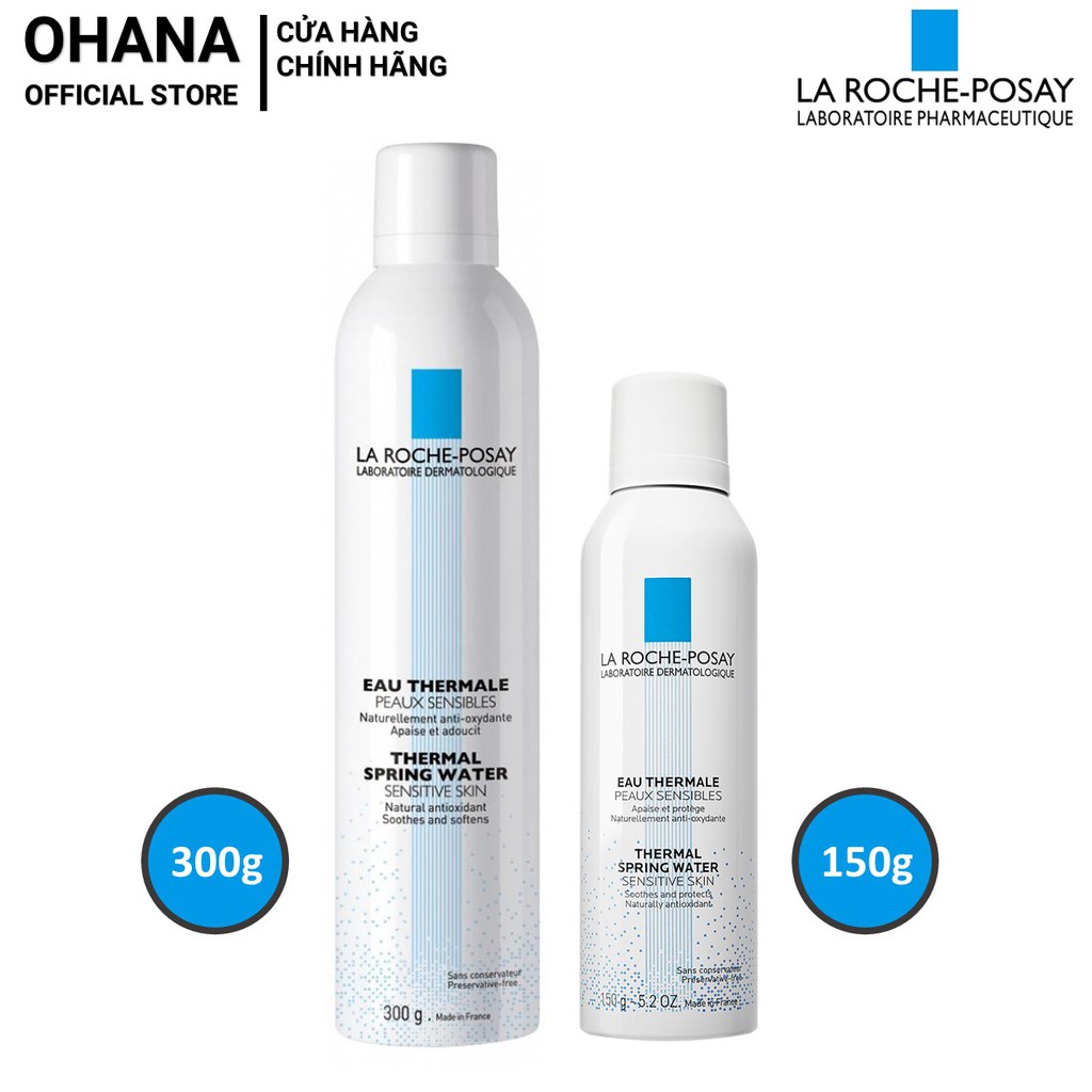 Xịt Khoáng La Roche-Posay Thermal Spring Water cấp ẩm, làm dịu và bảo vệ da (150g/300g) - chai Trắng