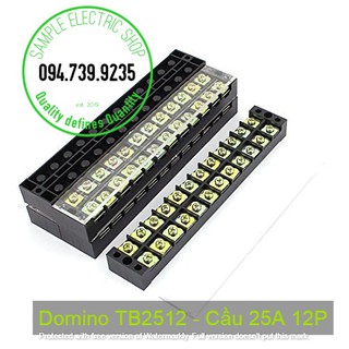 Cầu đấu TB2512- Cầu Domino 25A 12P - cầu đấu khối 25A 12P