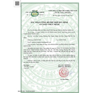 [CHÍNH HÃNG] Sữa Bột Gigo Sure Hồng Sâm 900g