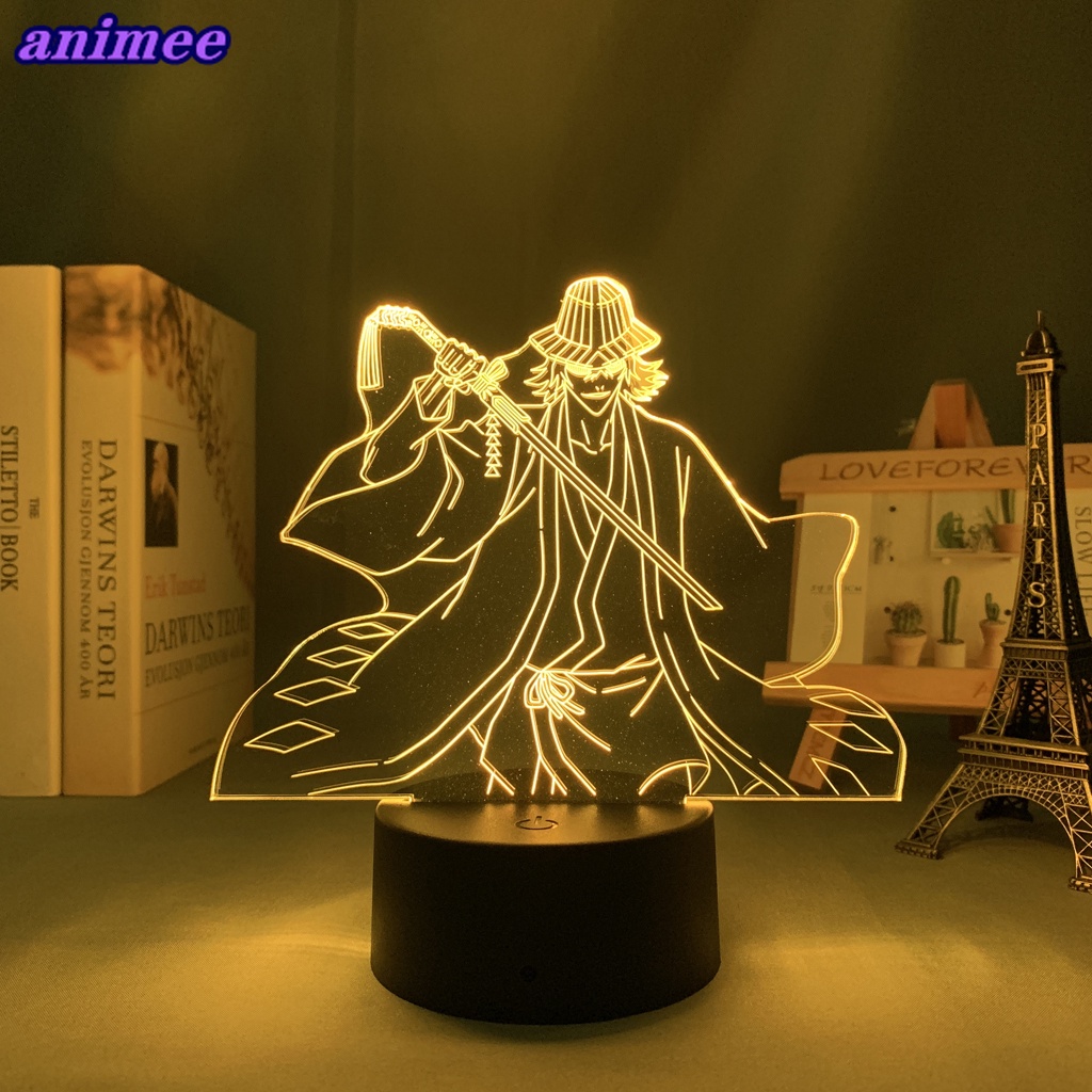 Mô Hình Nhân Vật Anime Bleach Kisuke Urahara Có Đèn Led 3d Sử Dụng Pin Dùng Để Trang Trí Phòng