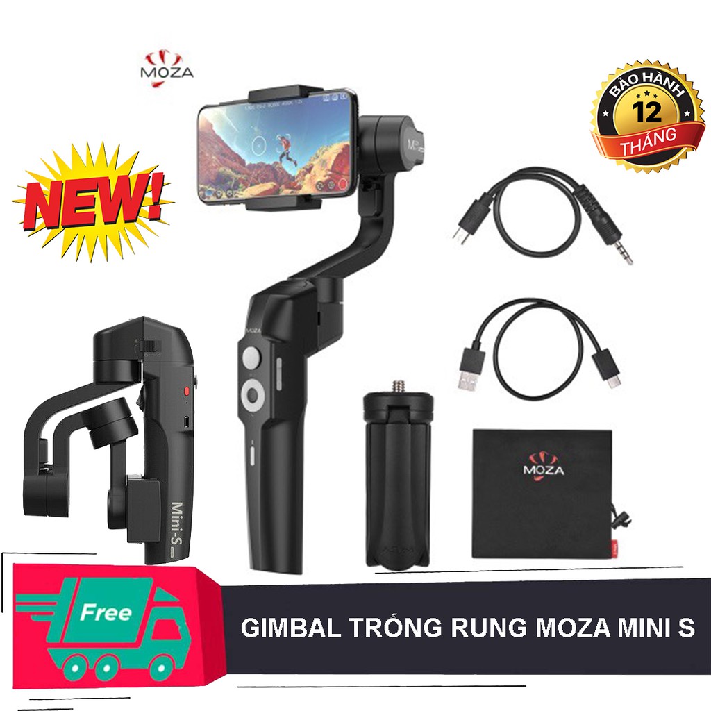 LinhAnh Gimbal Moza Mini S | Tay cầm trống rung dành cho điện thoại thông minh - BẢO HÀNH 12 THÁNG nhatlinh1824