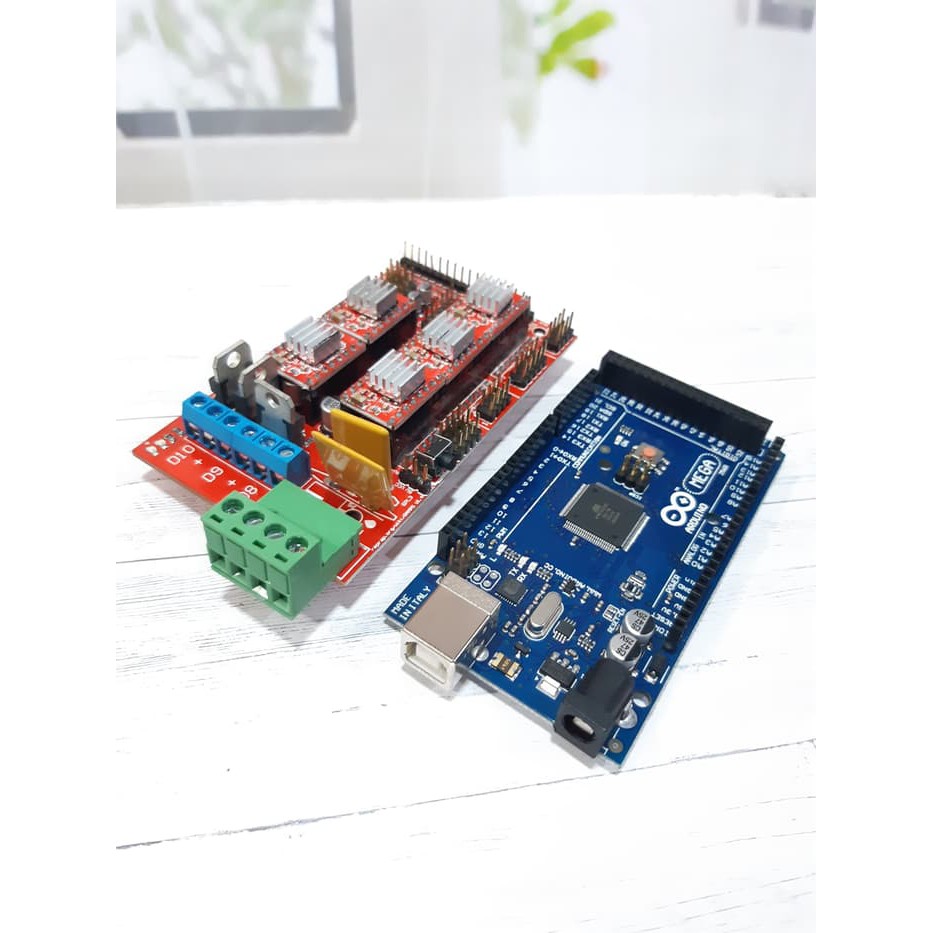 Bảng Mạch Arduino Mega 2560 + Ramps 1.4 Cnc Shield + 5 Driver A4988 3d