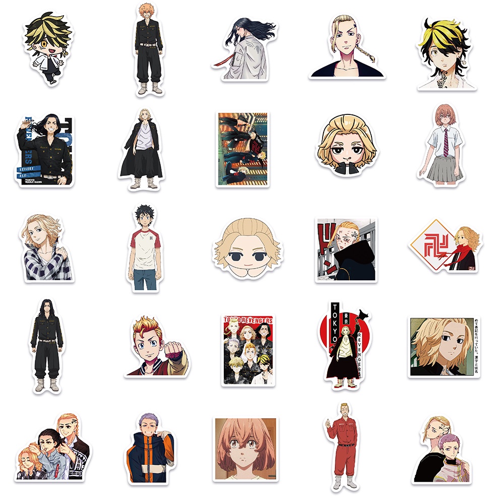 Set 50 miếng dán họa tiết Anime độc đáo dùng trang trí