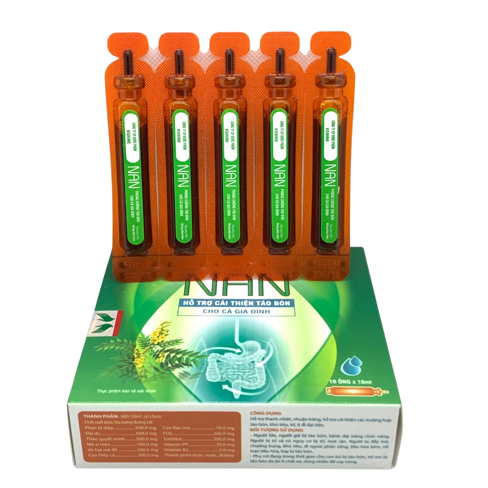 NAN - Hỗ trợ thanh nhiệt, nhuận tràng, chống táo bón hộp 15 ống