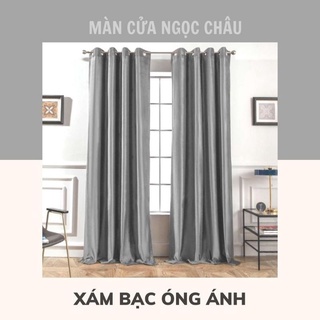 Rèm Cửa XÁM BẠC chống nắng cao cấp, Rèm ngăn lạnh, rủ sóng đẹp, vải treo tường trang trí - MÀN CỬA NGỌC CHÂU