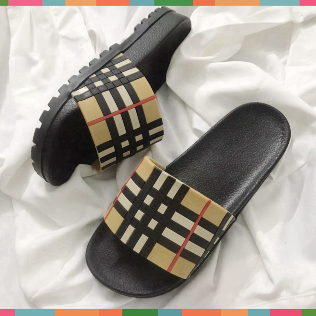 Dép Nam 👟 Dép Quai Ngang Nam nữ thời trang giới trẻ kẻ ô vuông Siêu Hot