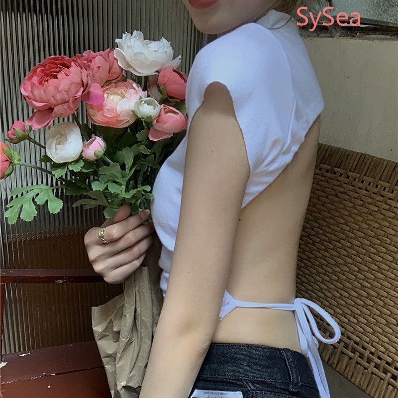 Áo Sơ Mi Hở Lưng Thời Trang Mùa Hè Hàn Quốc Cho Nữ