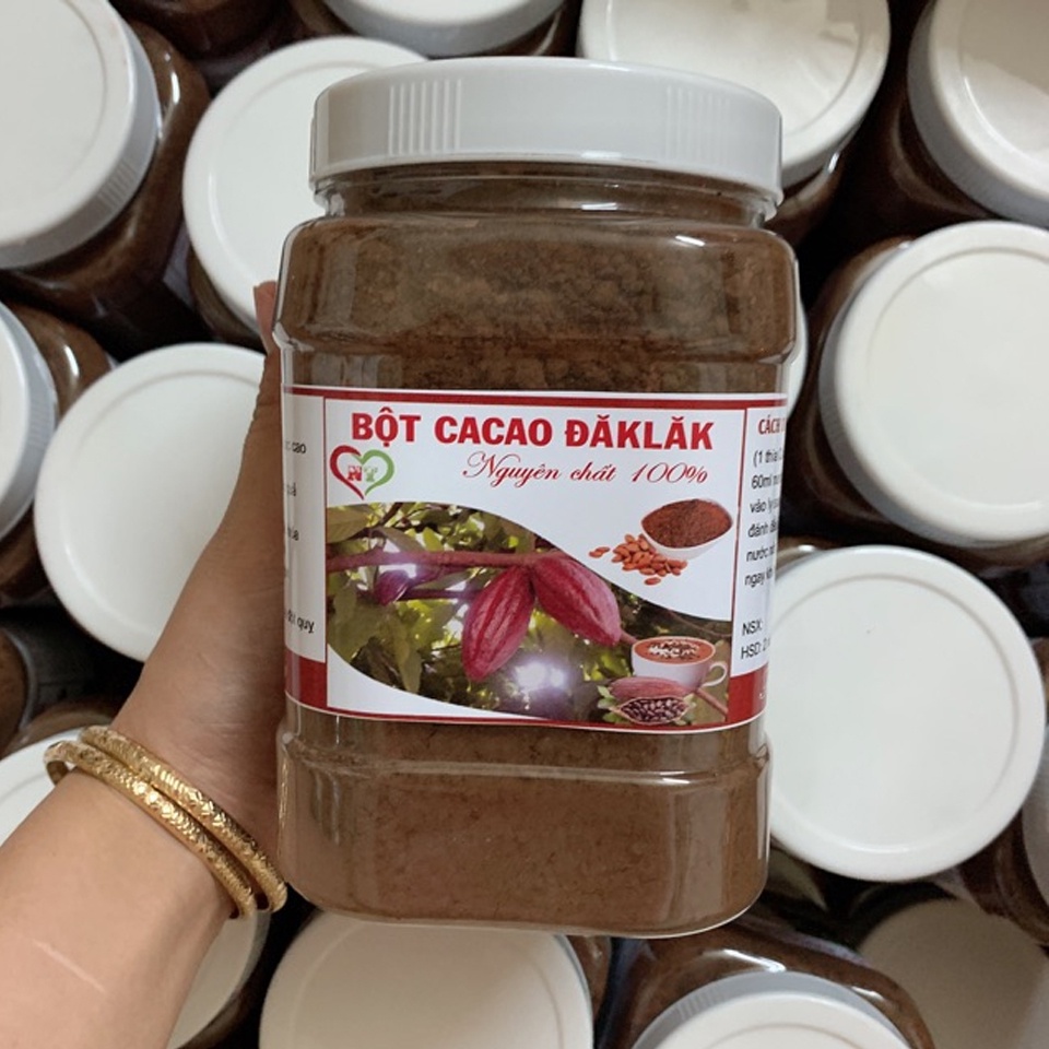 Bột Cacao Nguyên Chất Đăk Lăk Loại 1 - Bột Cacao Hộp 500gr